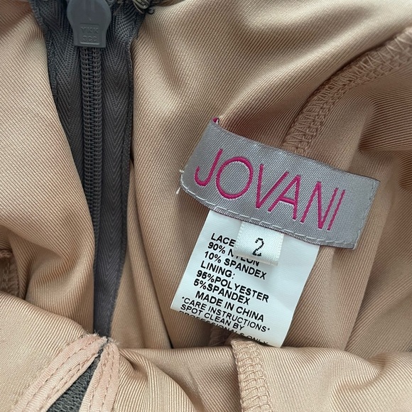 BEADED LACE FITTED SLEEVELESS GOWN BY JOVANI 48994 - Picture 6 of 16